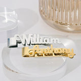 Personalized Stainless Steel Name Tie Clips