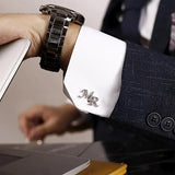 Stainless Steel Custom Initials Cufflinks - Men's Wedding