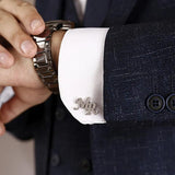 Stainless Steel Custom Initials Cufflinks - Men's Wedding