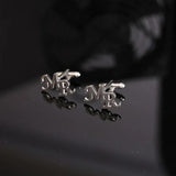 Stainless Steel Custom Initials Cufflinks - Men's Wedding