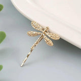 Vintage Golden Dragonfly Hair Clips for Bride Wedding Hair Accessories