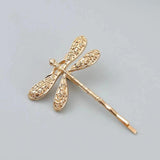 Vintage Golden Dragonfly Hair Clips for Bride Wedding Hair Accessories