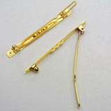 25 Barrette Clips Clamps Hair Bow Pins 60mm DIY Craft