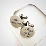 Custom Stainless Steel Man Cufflinks Wedding Button