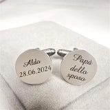 Custom Stainless Steel Man Cufflinks Wedding Button
