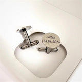 Custom Stainless Steel Man Cufflinks Wedding Button
