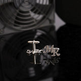 Custom Two Letters Cufflinks Stainless Steel Men Wedding Jewelry