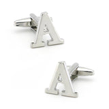 iGame Letter Cuff Links Brass Silver A-Z Alphabet Cufflinks For Men