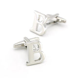 iGame Letter Cuff Links Brass Silver A-Z Alphabet Cufflinks For Men