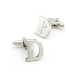iGame Letter Cuff Links Brass Silver A-Z Alphabet Cufflinks For Men