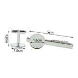 12 Constellation Men Tie Clips Cufflinks Set Zodiac Glass Jewelry