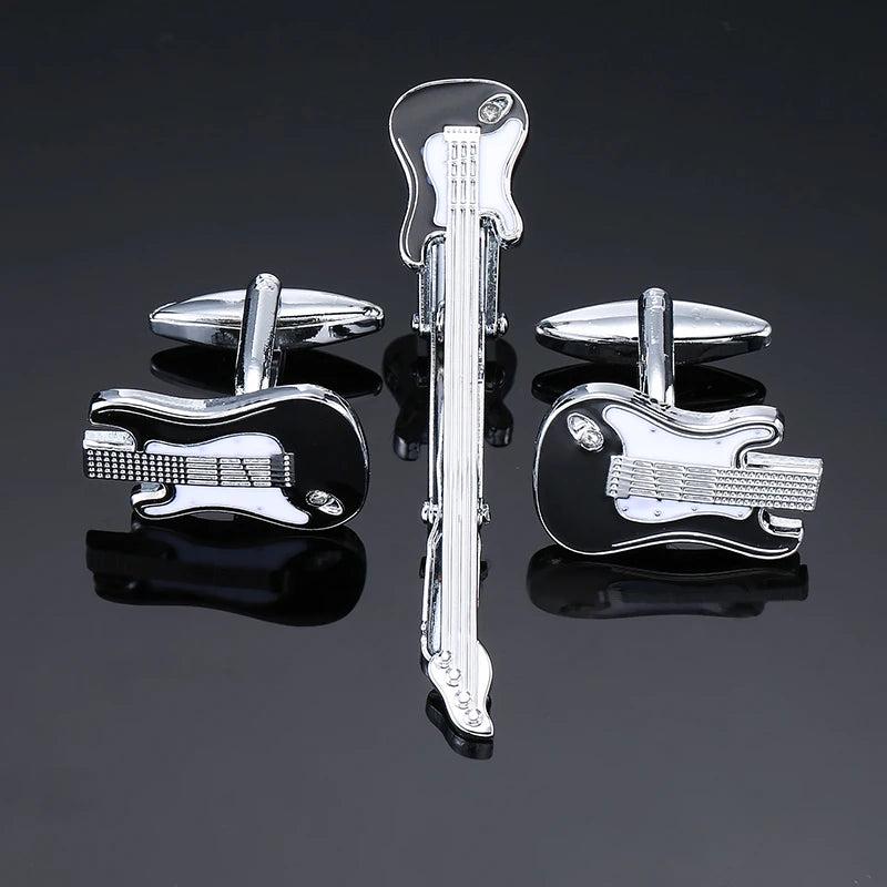 Superhero Leopard Print Cufflinks Tie Clip Set