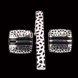 Superhero Leopard Print Cufflinks Tie Clip Set