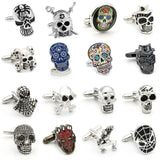 Skull Cuff Links Brass Skeleton Cufflinks Men Gift