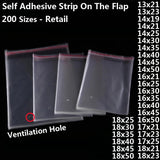 Clear Self Adhesive Seal Plastic Bags Jewelry Gift Packaging Bag