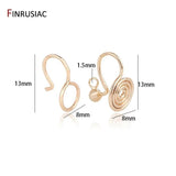 14K Plated Round Ear Clip Earring Hooks for DIY Making