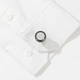 Personalized Round Grey Tuxedo Formal Shirt Cufflinks XK22S013