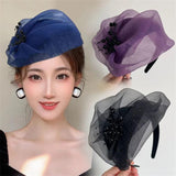 Veil Top Hat Retro hairband Wedding Hair Accessories Bride Headpiece