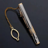 Geometric Crystal Copper Tie Clip Men's Business Wedding Suit Jewelry