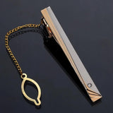 Geometric Crystal Copper Tie Clip Men's Business Wedding Suit Jewelry