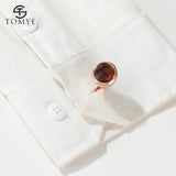 Men's Brown Crystal Formal Cufflinks XK20S048-2