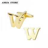 English Letters A-Z Cufflinks Men's Jewelry Business Accessories