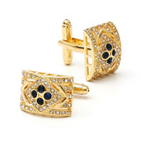 Golden Zircon Cufflinks XK24001 for Wedding