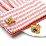 Golden Zircon Cufflinks XK24001 for Wedding