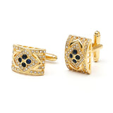 Golden Zircon Cufflinks XK24001 for Wedding