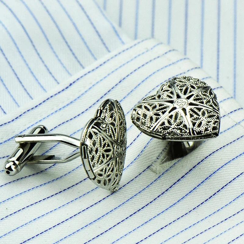 Love Book Cross Crystal Cufflink for Men
