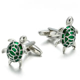 Tortoise Copper Green Funny Cufflinks 690