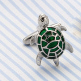 Tortoise Copper Green Funny Cufflinks 690