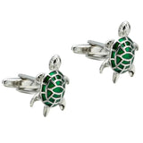 Tortoise Copper Green Funny Cufflinks 690
