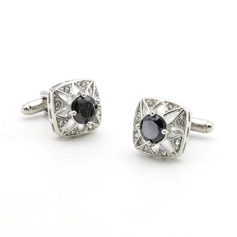 iGame Crystal Cufflinks Gold-color Stone Wedding Gift