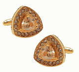 iGame Crystal Cufflinks Gold-color Stone Wedding Gift