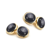Reversible Cufflinks Sandstone Malachite Chain High-end Men's Busi