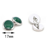 Reversible Cufflinks Sandstone Malachite Chain High-end Men's Busi