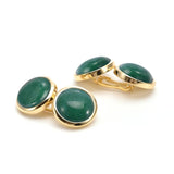 Reversible Cufflinks Sandstone Malachite Chain High-end Men's Busi