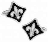 Enamel Cufflinks Brass Square Design