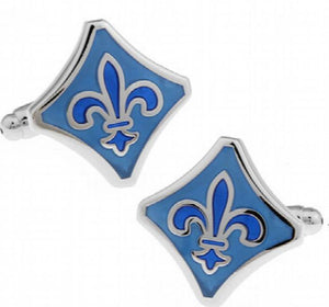 Enamel Cufflinks Brass Square Design