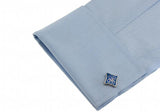 Enamel Cufflinks Brass Square Design