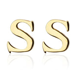 S Cufflinks Brass Plated Men's Shirt Cuff Jewelry Twins Letters