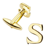 S Cufflinks Brass Plated Men's Shirt Cuff Jewelry Twins Letters