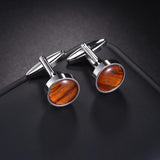 Vintage Inlaid Crystal Square Cufflinks Men's Jewelry