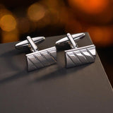 Vintage Inlaid Crystal Square Cufflinks Men's Jewelry