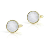 French Shirts Cufflinks Men's Formal Suit Accessories Round Seashell Cuff Links