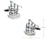 iGame Arrival Bagpipe Cuff Links Scottish Smallpipes Brass Material