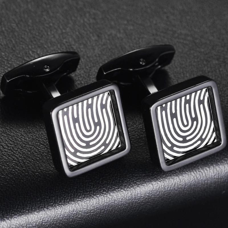 Geometric Button Cufflinks for Men Wedding
