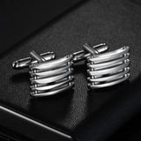 High Grid Stripes Rectangle Round Shirt Cufflinks Wedding Business Jewelry