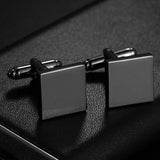 High Grid Stripes Rectangle Round Shirt Cufflinks Wedding Business Jewelry